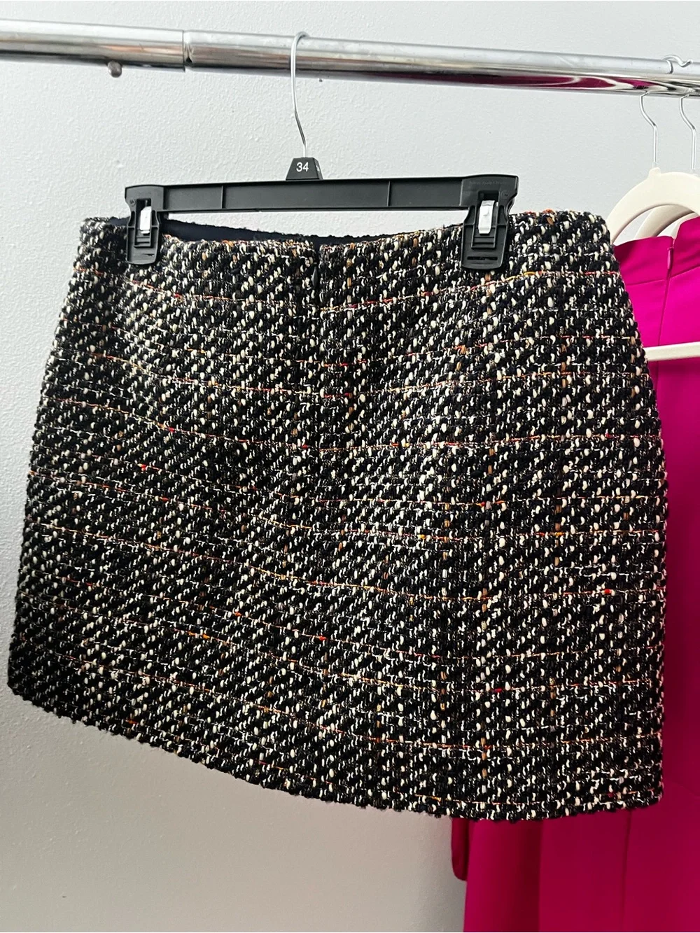 Veronica Beard Black Multi Tweed Mini Skirt